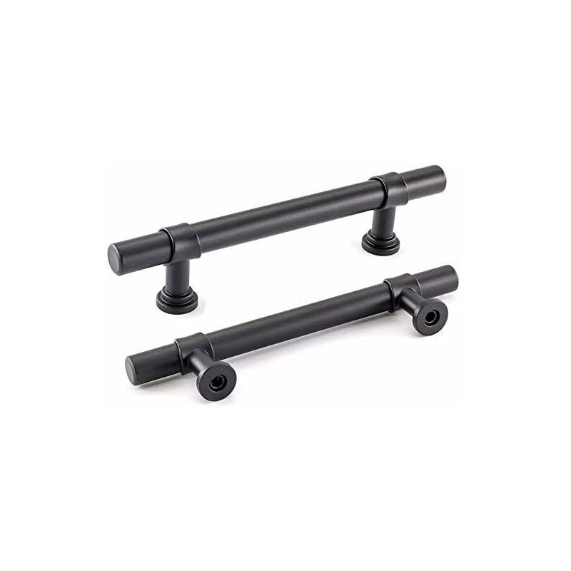 foto del prodotto minkurow maniglia per mobile, set di 2 maniglie per armadio da bagno nere 128 mm rapanda