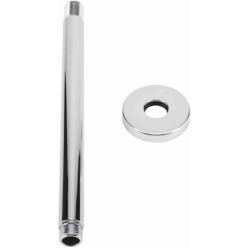 foto del prodotto minkurow supporto a parete per tubo doccia in acciaio inossidabile con parte superiore rotonda per soffione doccia a soffitto per bagno 25 cm 