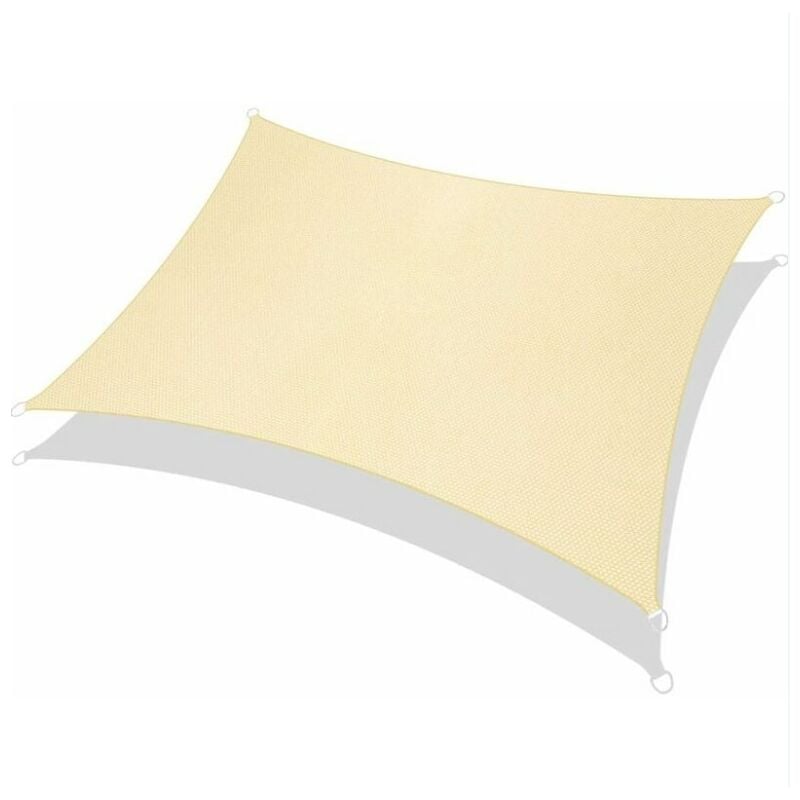 foto del prodotto minkurow tenda a vela rettangolare sabbia 2 3 metri, telo impermeabile protezione uv al 95 , per esterni, giardino e patio, prato, terrazza pergola