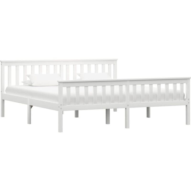 foto del prodotto minkurow vidaxl giroletto senza materasso bianco 180x200 cm in legno di pino