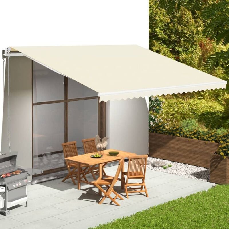 foto del prodotto minkurow vidaxl tessuto di ricambio per tenda da sole crema 5x3,5 m