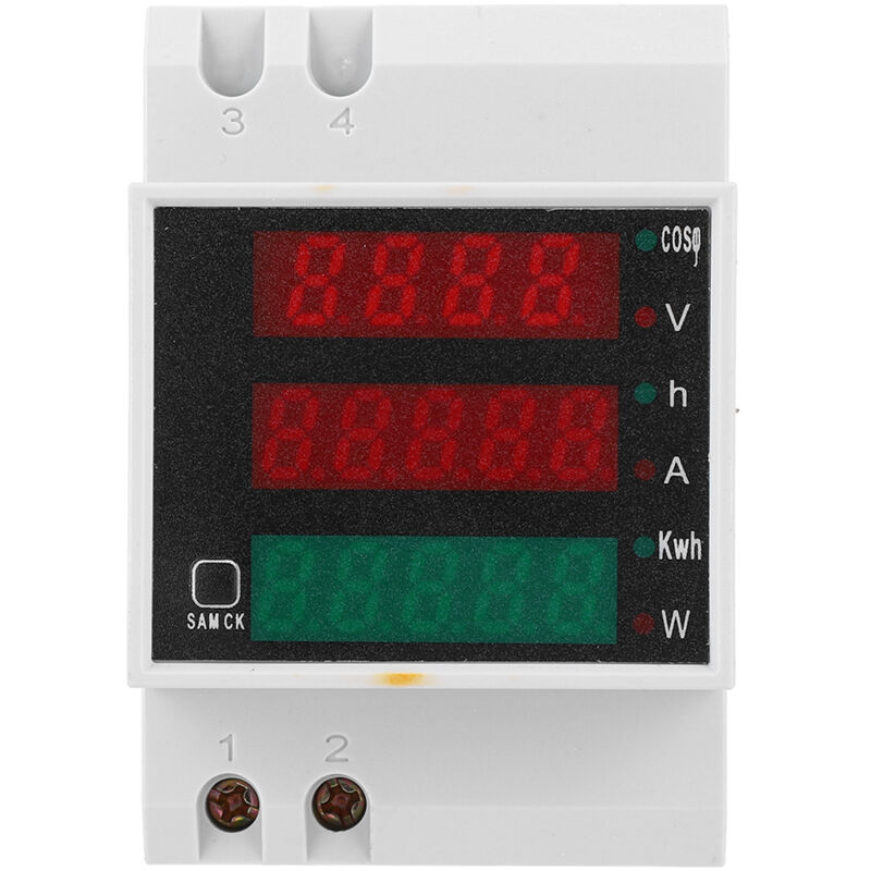 foto del prodotto minkurow voltmetro amperometro multifunzione d52 2047 contatore elettrico multifunzione display digitale corrente tensione fattore di potenza ac200