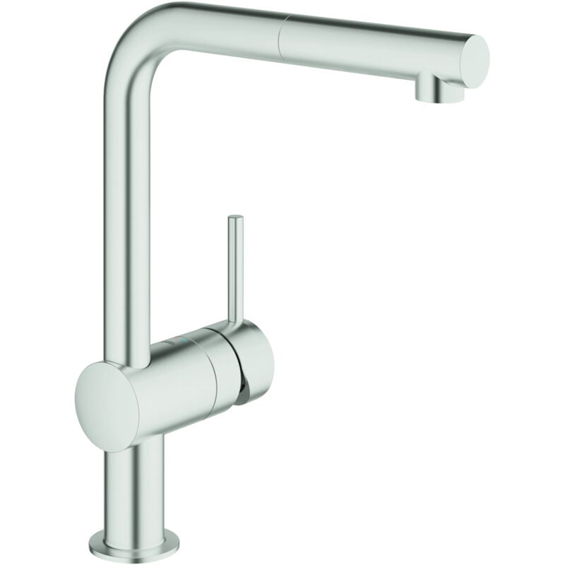 foto del prodotto minta mitigeur monocommand pour vier, bec en l, avec bec grohe