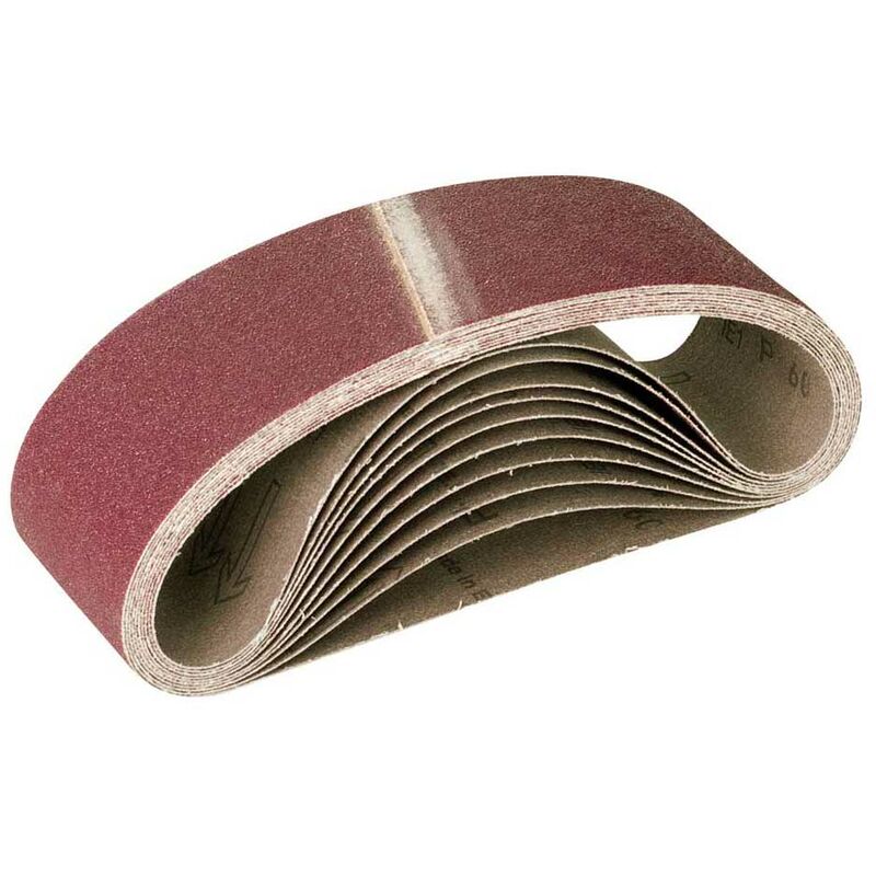 immagine 0 del prodotto miotools fox nastri abrasivi, 610 x 100 mm, p. levigatrici palmari a nastro, corindone normale 10 pz. g80