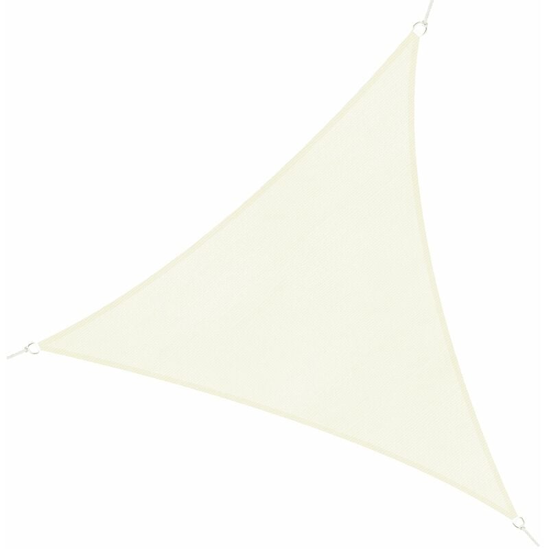 foto del prodotto miozzi tenda vela da giardino triangolare in hdpe bianco avorio 3x3x3m