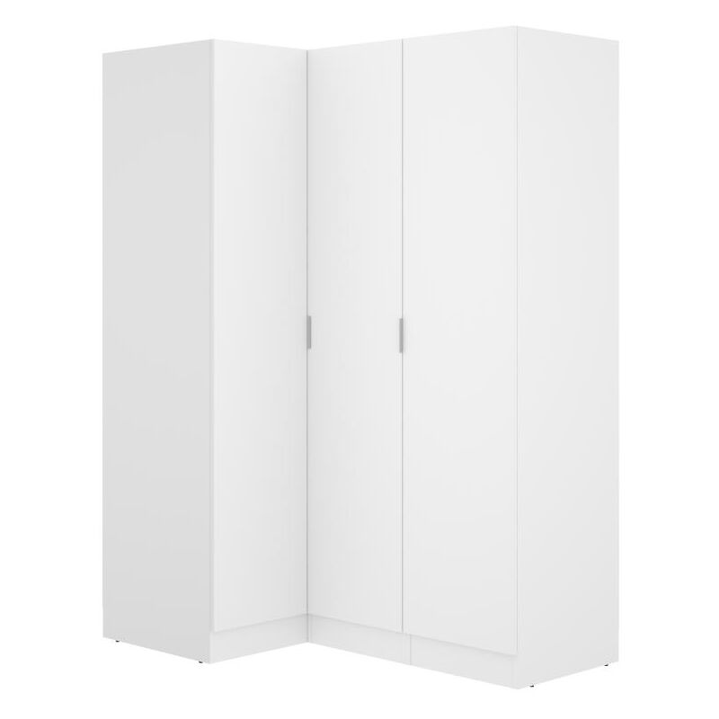 foto del prodotto mirakemueble armadio angolare 3 ante l132 cm bianco listowel