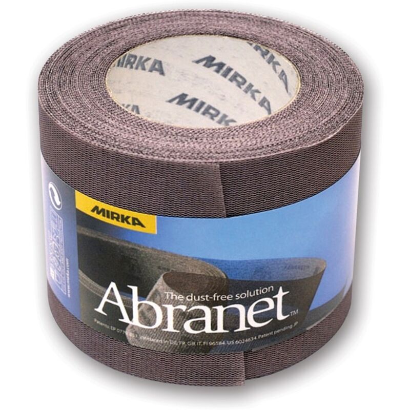 foto del prodotto mirka abranet rotolo abrasivo netto 75 mm x 10 m a strappo grana p320 1 rotolo per levigare legno, stucco, vernice, plastica 545bi001323r