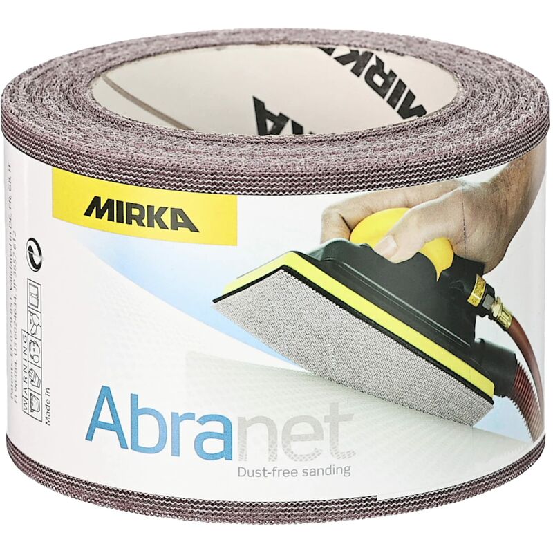 foto del prodotto mirka abranet rotolo abrasivo netto 75 mm x 10 m a strappo grana p600 1 rotolo per levigare legno, stucco, vernice, plastica 545bi001613r