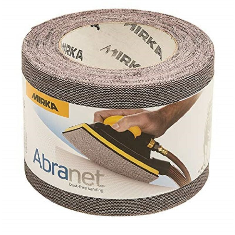 foto del prodotto mirka abranet rotolo abrasivo netto 93 mm x 10 m a strappo grana p180 1 rotolo per levigare legno, stucco, vernice, plastica 545bq001183r