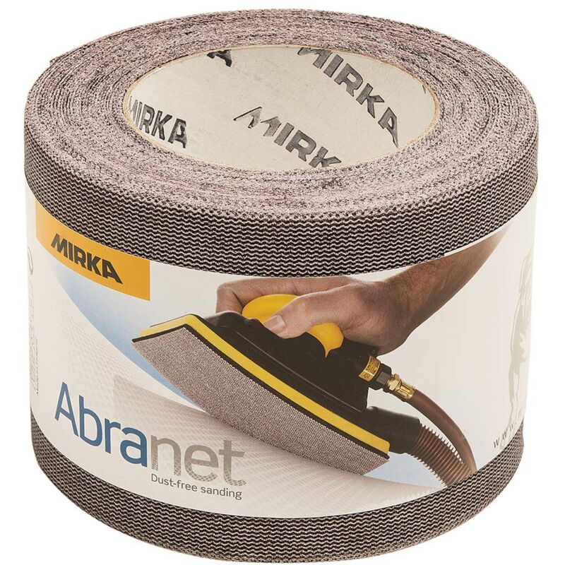foto del prodotto mirka abranet rotolo abrasivo netto 93 mm x 10 m a strappo grana p240 1 rotolo per levigare legno, stucco, vernice, plastica 545bq001253r