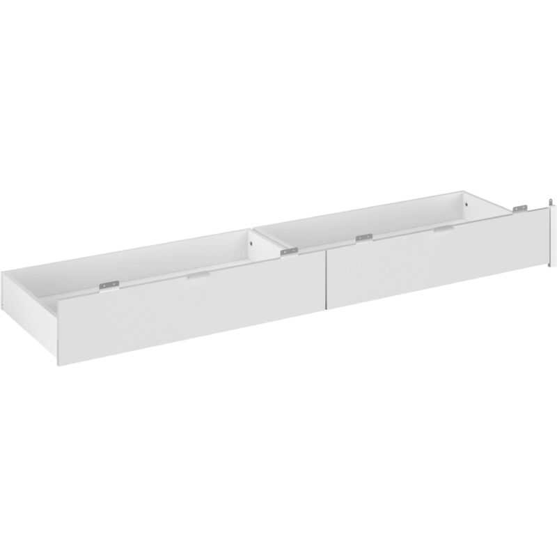 foto del prodotto miroytengo cassettiera inferiore letto john in bianco lucido o nero punteggiato 190 200x22x50 cm