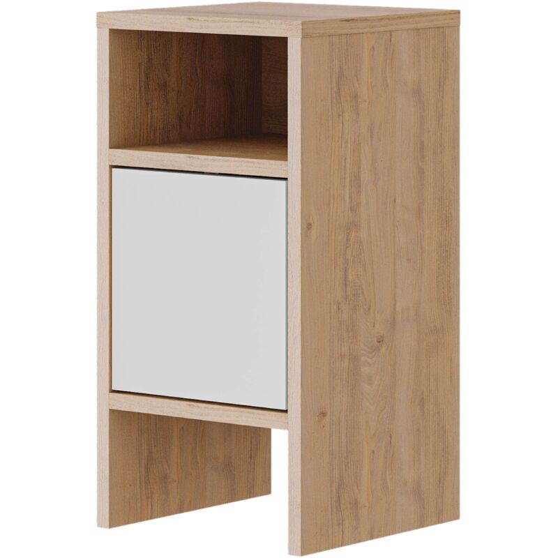 foto del prodotto miroytengo comodino albion in rovere zaffiro e bianco 30x58x30cm per camera da letto