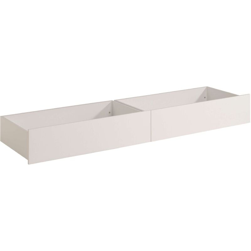 foto del prodotto miroytengo confezione da 2 cassetti style per letti per ragazzi, bianchi, camera da letto, mobili contenitori, 25x199x53 cm