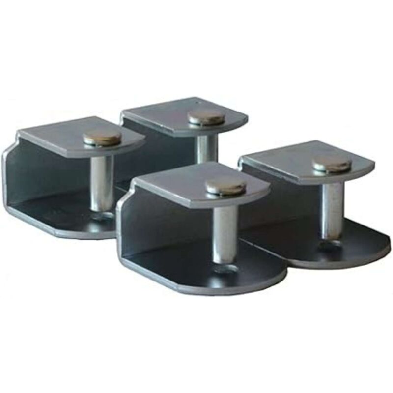 foto del prodotto miroytengo confezione da 4 morsetti metallici per reti tubolari da 40x30 mm, sistema antirumore altamente stabile e resistente.