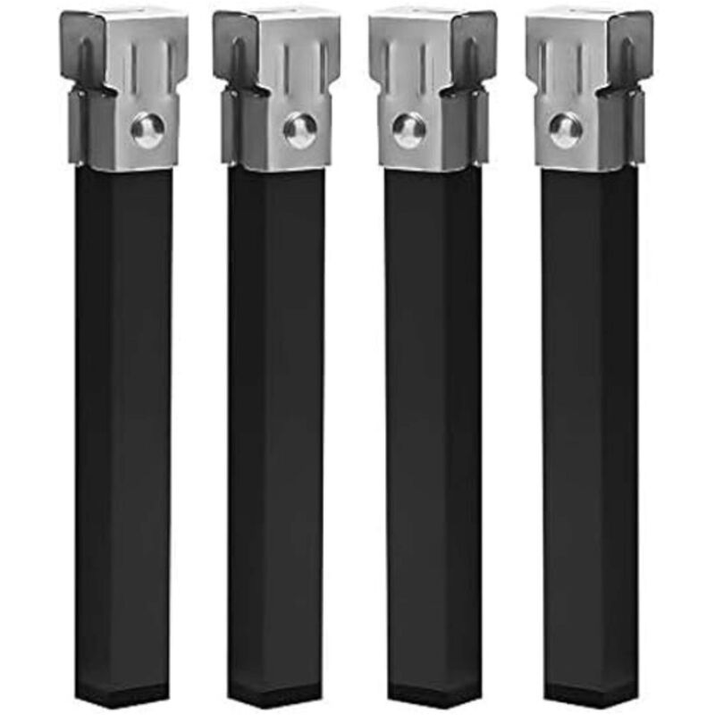 foto del prodotto miroytengo confezione da 4 o 6 gambe quadrate in metallo con morsetto per base letto tubolare 30x30 mm disponibile in varie misure