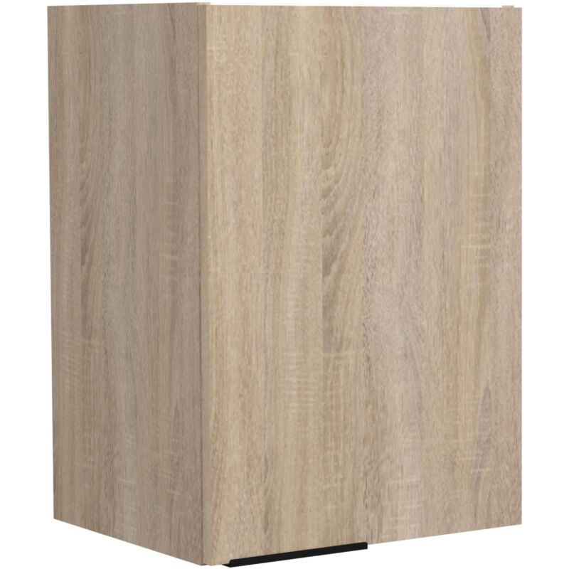 foto del prodotto miroytengo modulo cucina arko superior in stile industriale in rovere grezzo e nero con 1 anta e 1 ripiano interno 40x58x36 cm