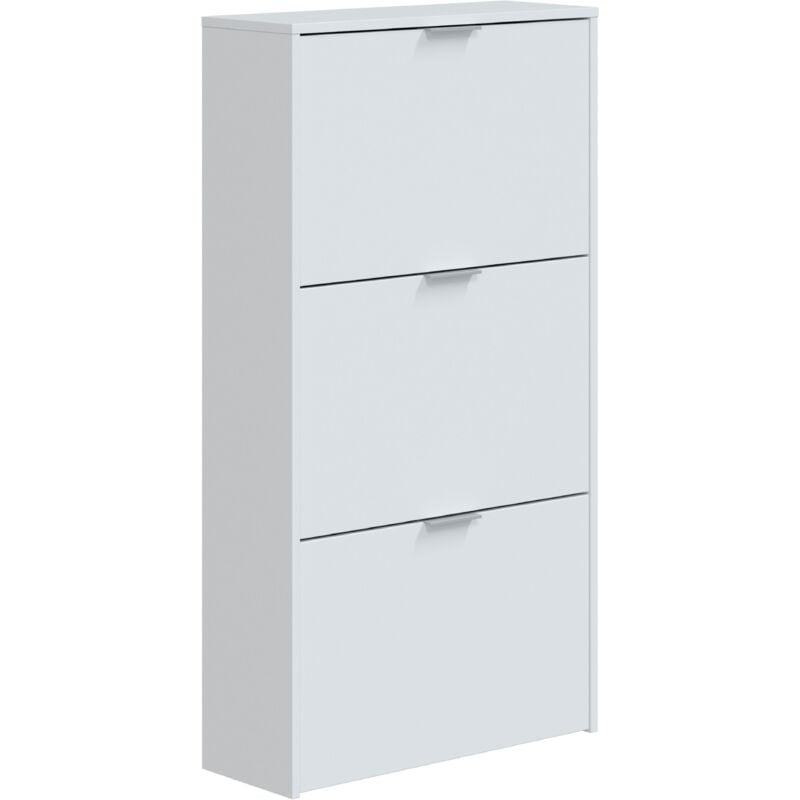 foto del prodotto miroytengo scarpiera multi stanza in rovere o bianco lucido con 3 ripiani 113x60x22 cm