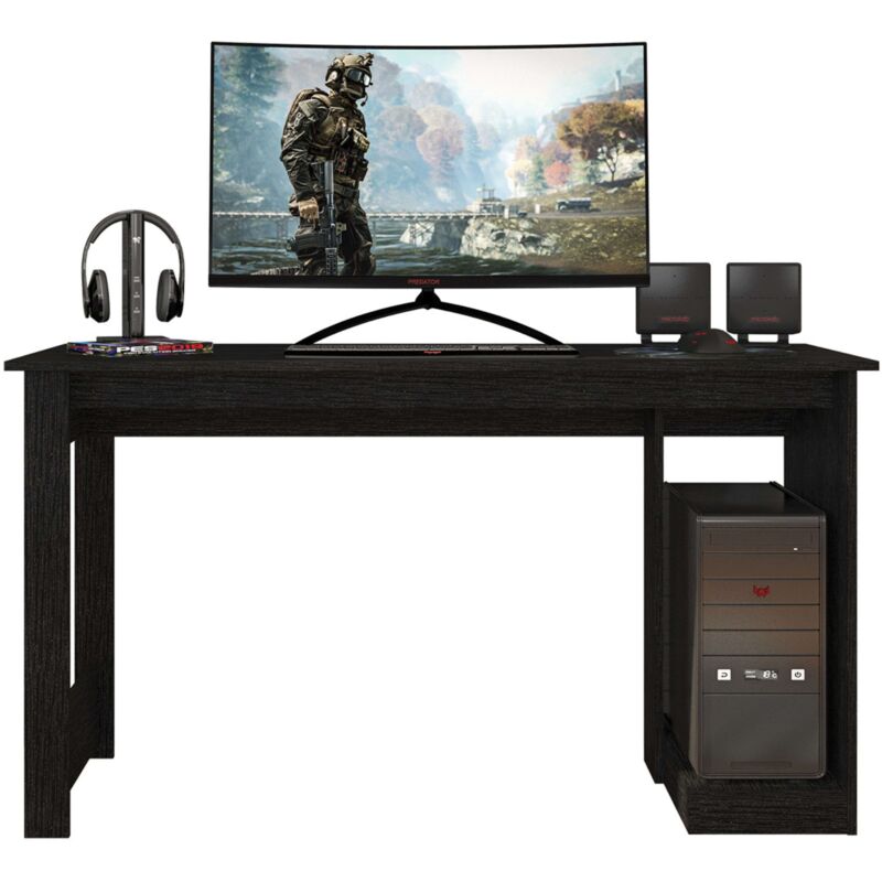 foto del prodotto miroytengo tavolo da gioco nero colore nero studio ufficio 136 cm