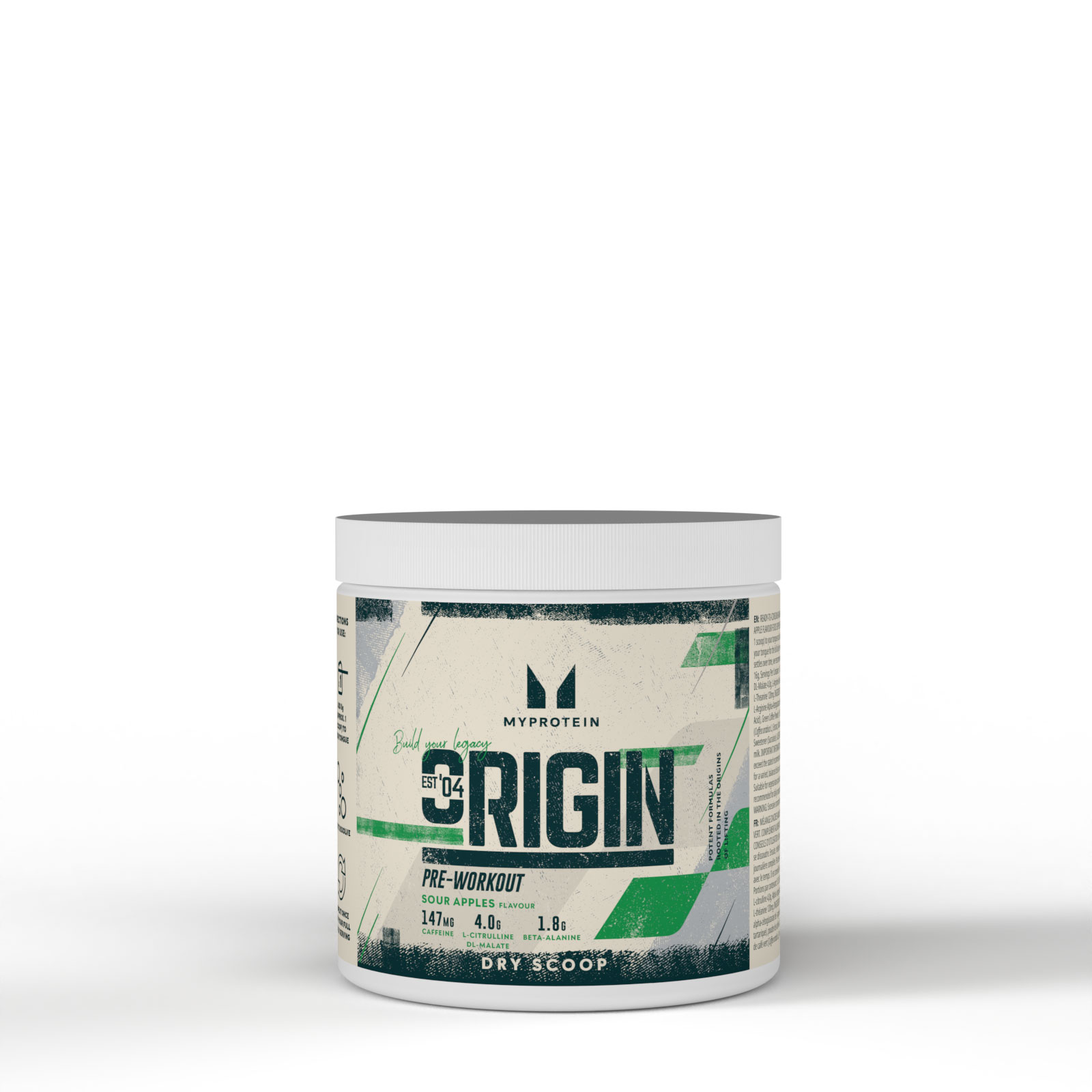 foto del prodotto miscela pre allenamento origin per dry scooping 18porzioni mela verde