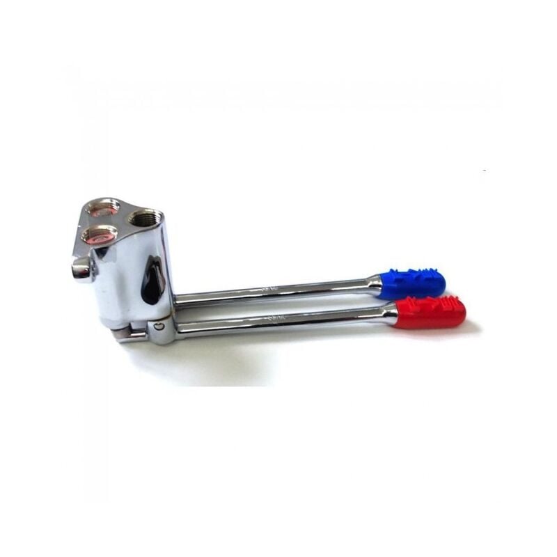 foto del prodotto miscelatore a pedale con fissaggio a parete 295 mm in ottone cromato river