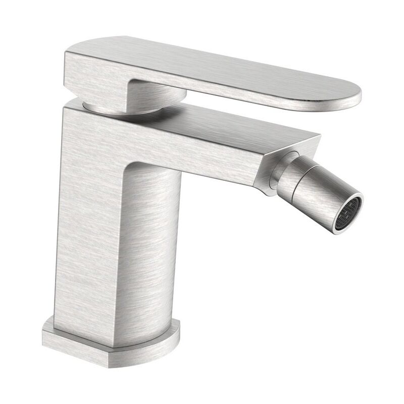 foto del prodotto miscelatore bidet acciaio spazzolato con piletta click clack - serie venere