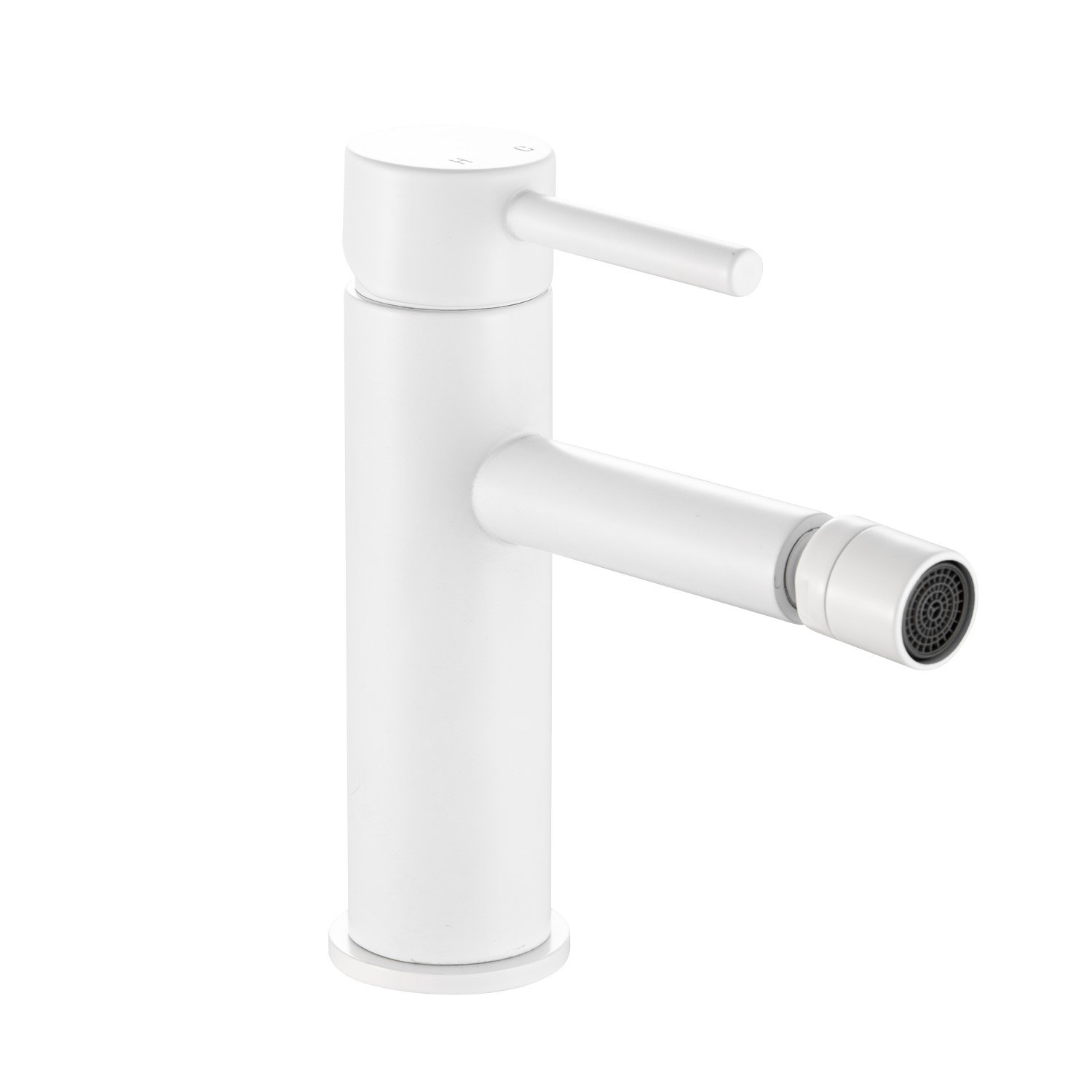foto del prodotto miscelatore bidet bianco opaco con leva monocomando mod. mm