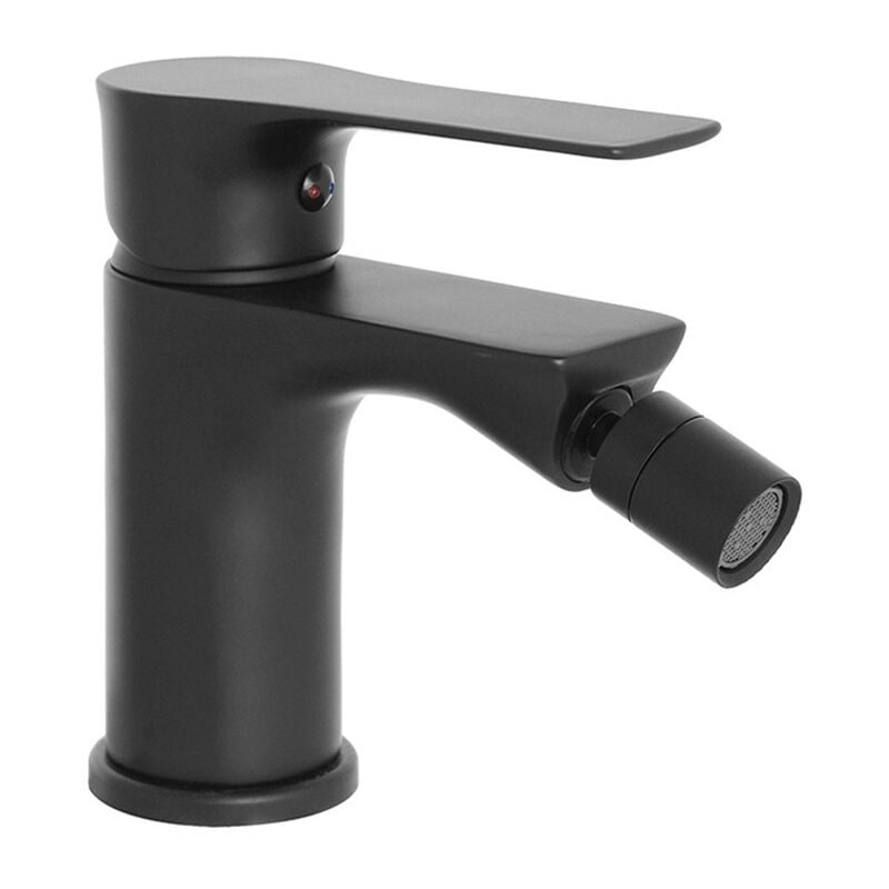 foto del prodotto miscelatore bidet flat in ottone nero opaco con piletta click clack