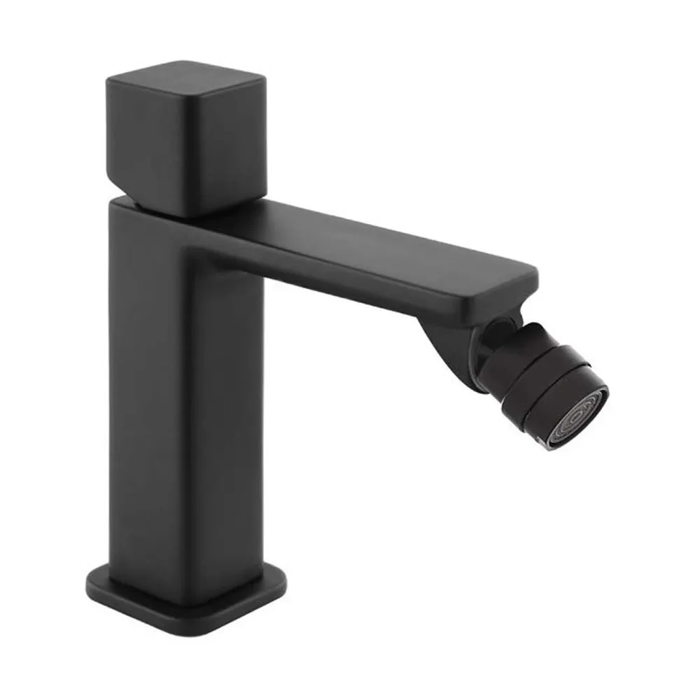 foto del prodotto miscelatore bidet in ottone nero opaco con piletta click clack lotus