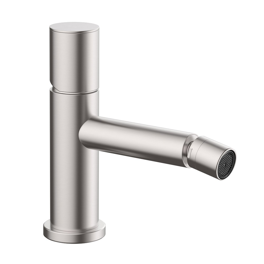 foto del prodotto miscelatore bidet satinato senza leva in acciaio inox gemini