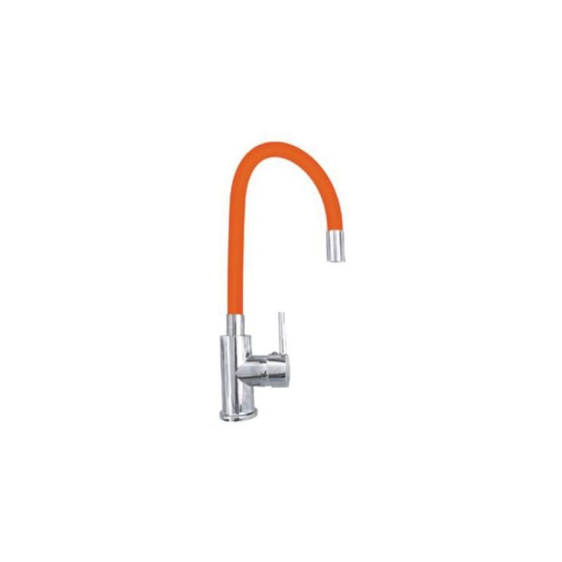foto del prodotto miscelatore canna alta flessibile rubinetto monocomando cucina arancione 1987 5