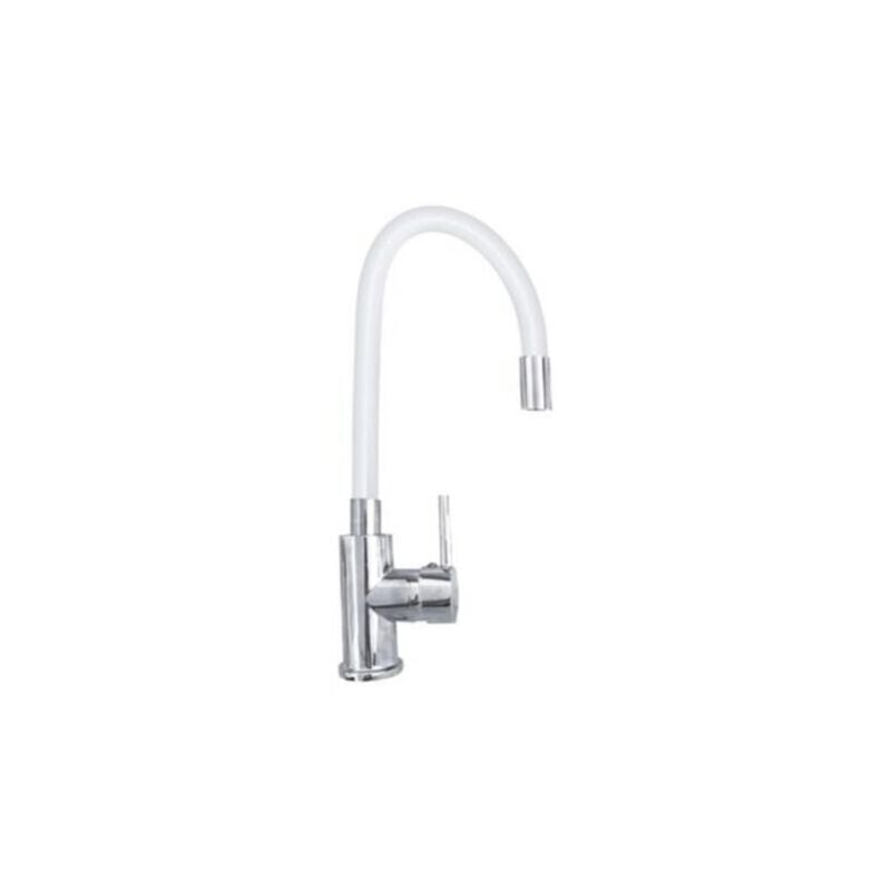 foto del prodotto miscelatore canna alta flessibile rubinetto monocomando cucina bianco 1987 2