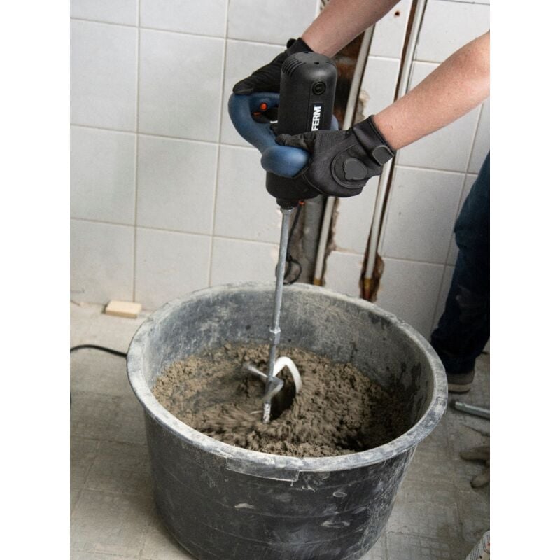 foto del prodotto miscelatore cemento e malta 1400w - velocità variabile - soft start. cavo in gomma da 3 m - ferm