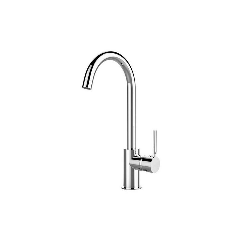 foto del prodotto miscelatore cucina monocomando canna alta in ottone cromato serie mc