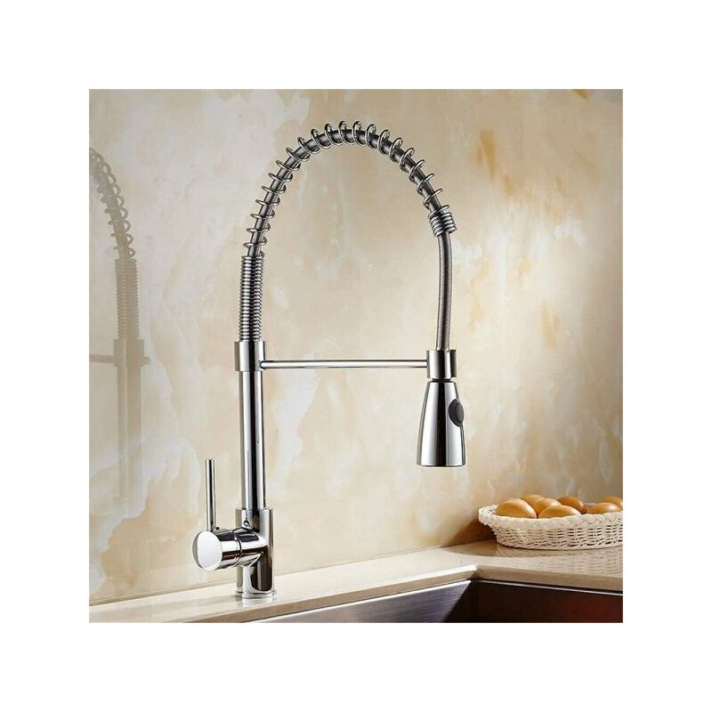 foto del prodotto miscelatore cucina rubinetto con doccetta canna alta isola cucina 87464