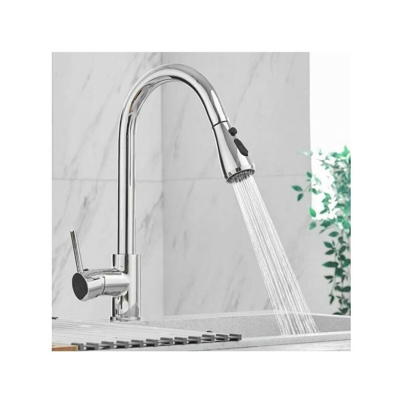 foto del prodotto miscelatore cucina rubinetto con doccetta estraibile monocomando cromato 79570