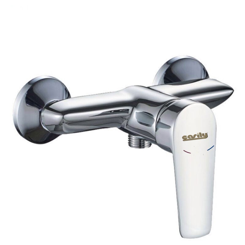 foto del prodotto miscelatore da bagno moderno a parete rubinetto orientabile per doccia