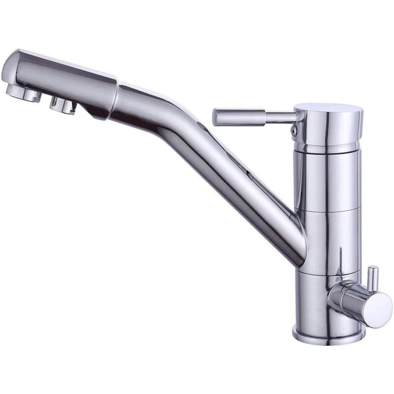 foto del prodotto miscelatore da cucina 3 in 1 rubinetto girevole a tre vie rubinetto tap osmosi sistema rubinetto miscelatore monocomando rubinetto miscelatore da