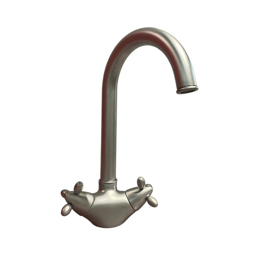 foto del prodotto miscelatore da cucina bicomando satinato paini trixi 75cn572 30x18x5 cm