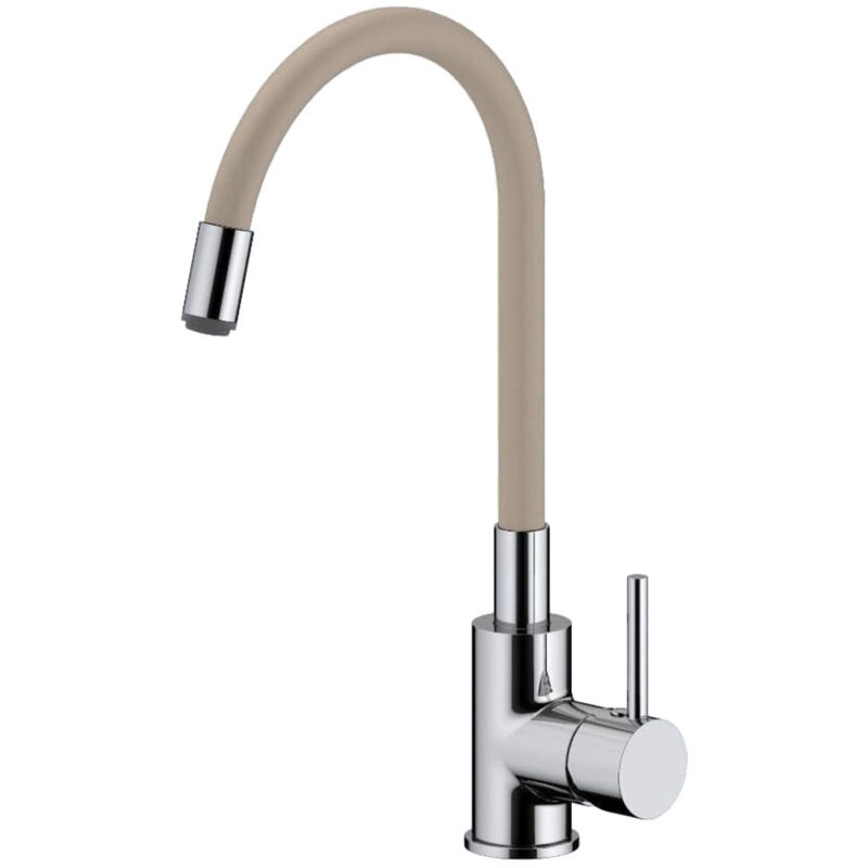 foto del prodotto miscelatore da cucina curvo beige in silicone a memoria di forma bslpro290be siko