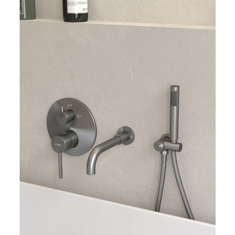 foto del prodotto miscelatore da incasso per vasca gun metal corbeau