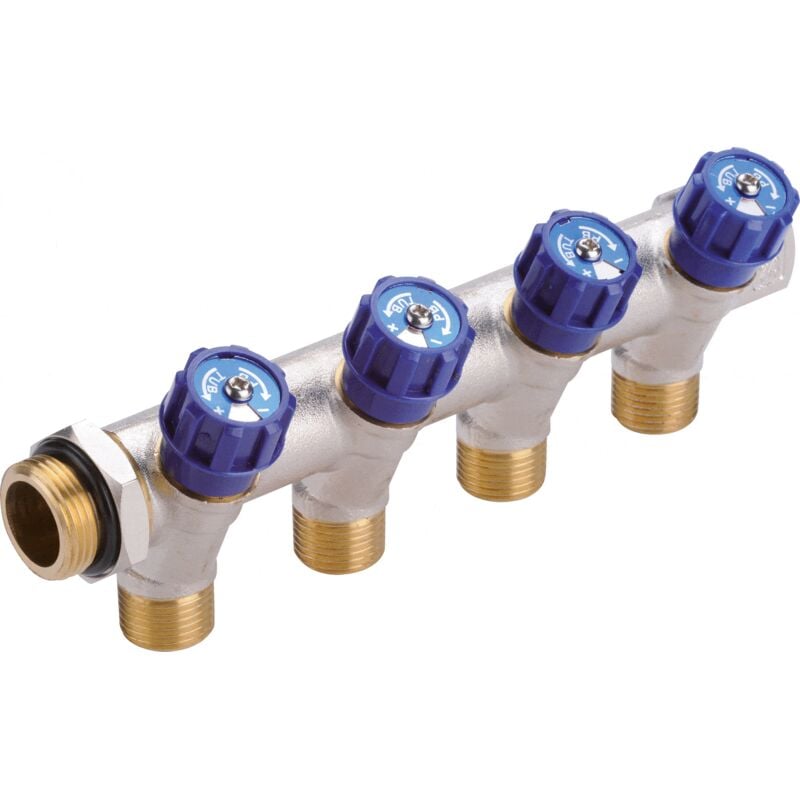 foto del prodotto miscelatore di acque reflue da 3 4 con spruzzatore piatto integrato da 1 2 blu 5 partenze