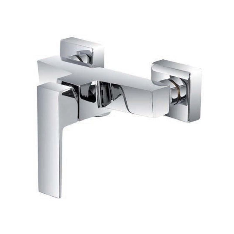 foto del prodotto miscelatore doccia esterno cromato in ottone serie kubo