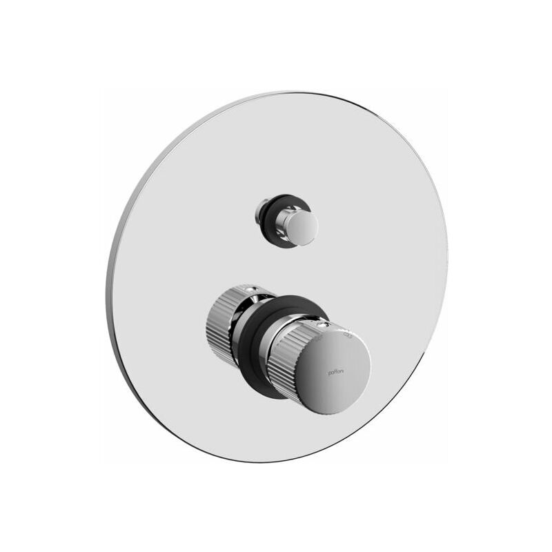 foto del prodotto miscelatore doccia incasso a 2 uscite con piastra tonda 200 mm paffoni jo jo015cr cromo - 2 uscite