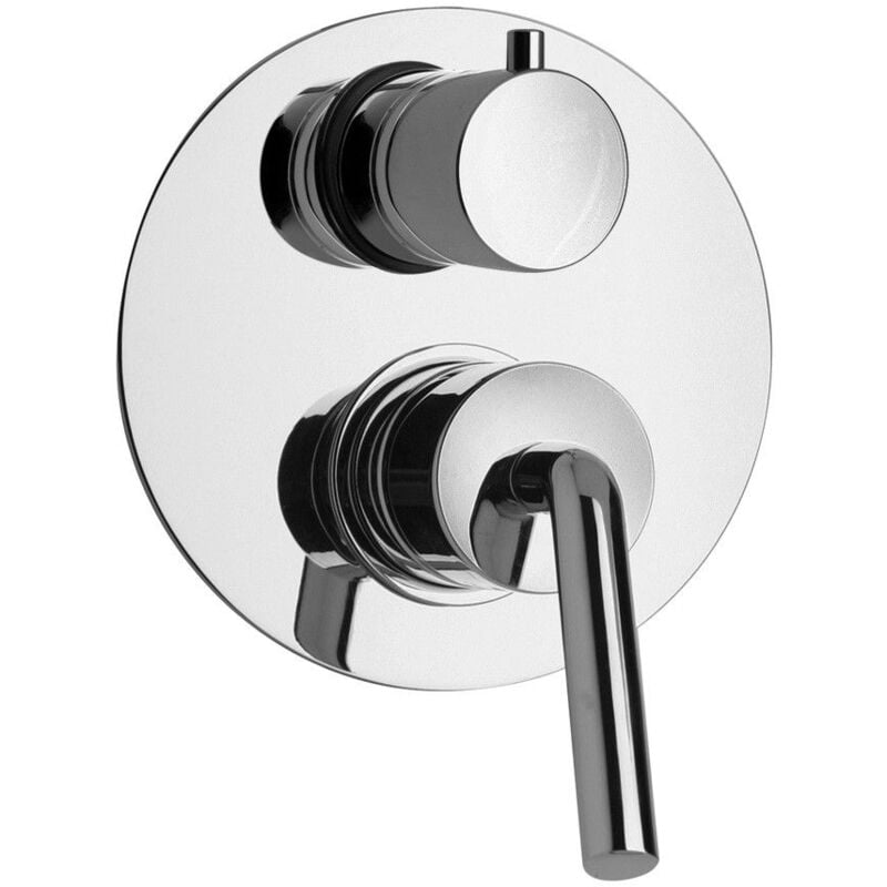 foto del prodotto miscelatore doccia incasso con deviatore rotativo paini pixel new 81cr6911new cromo 2 uscite