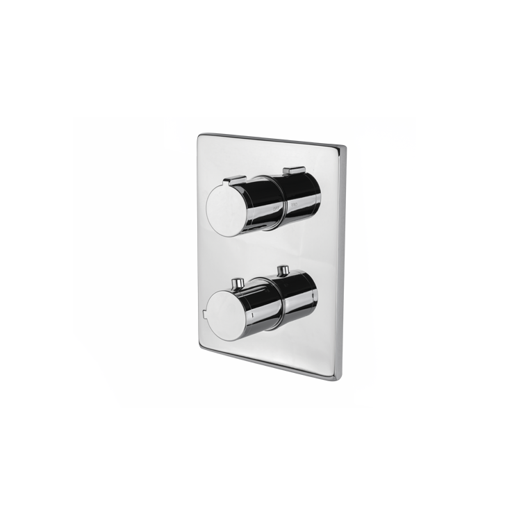 foto del prodotto miscelatore doccia incasso termostatico quadro vema wellness brass v08111 cromato