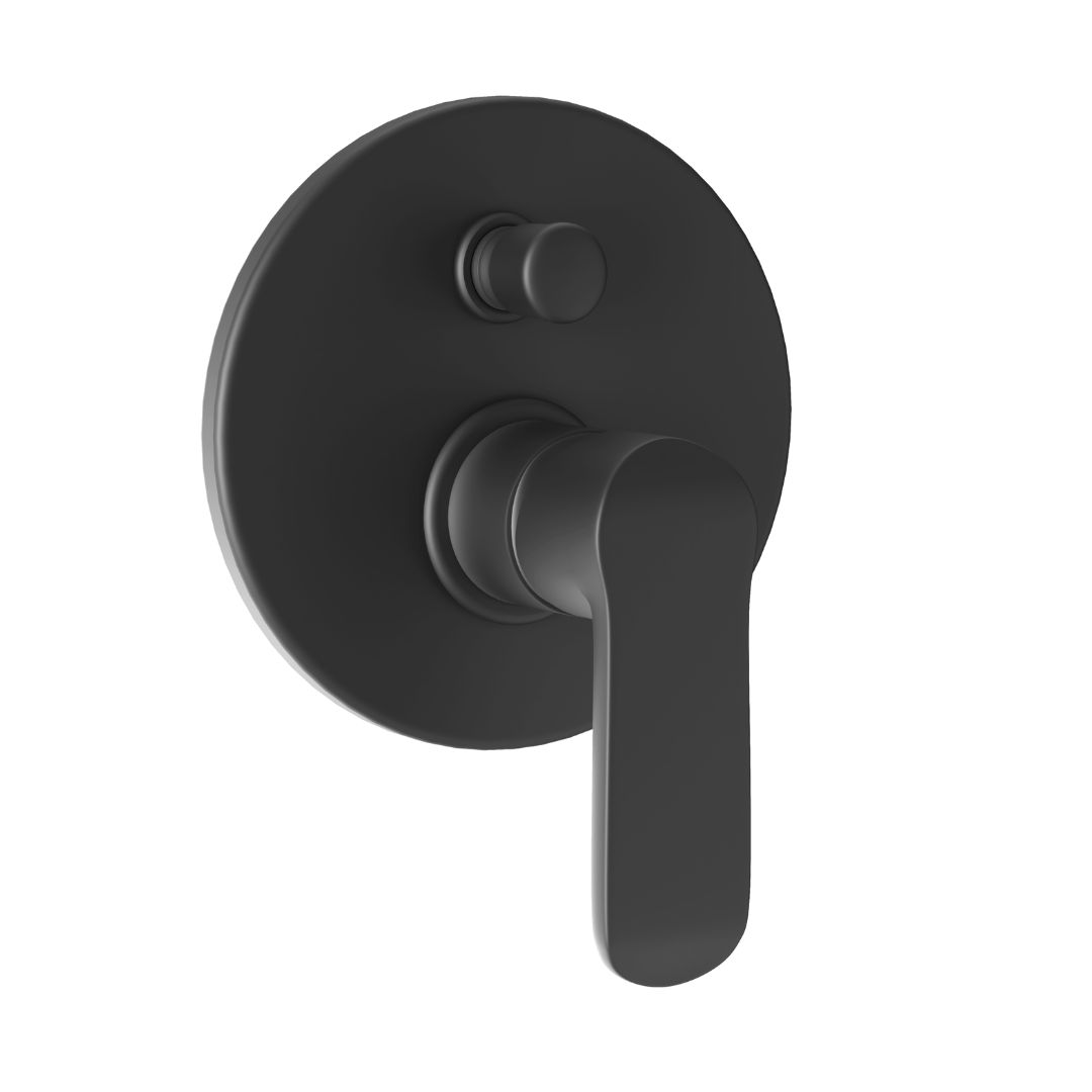 foto del prodotto miscelatore doccia parete puma incasso con deviatore ottone colore nero opaco confezione 1