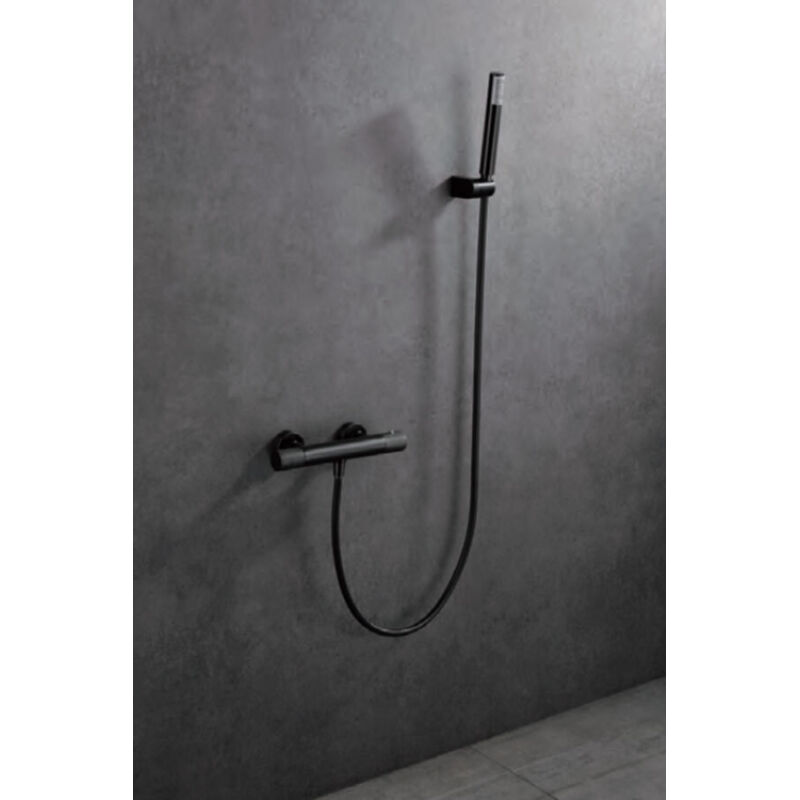 foto del prodotto miscelatore doccia termostatico line black gun metal imex imex btd038 5bgm