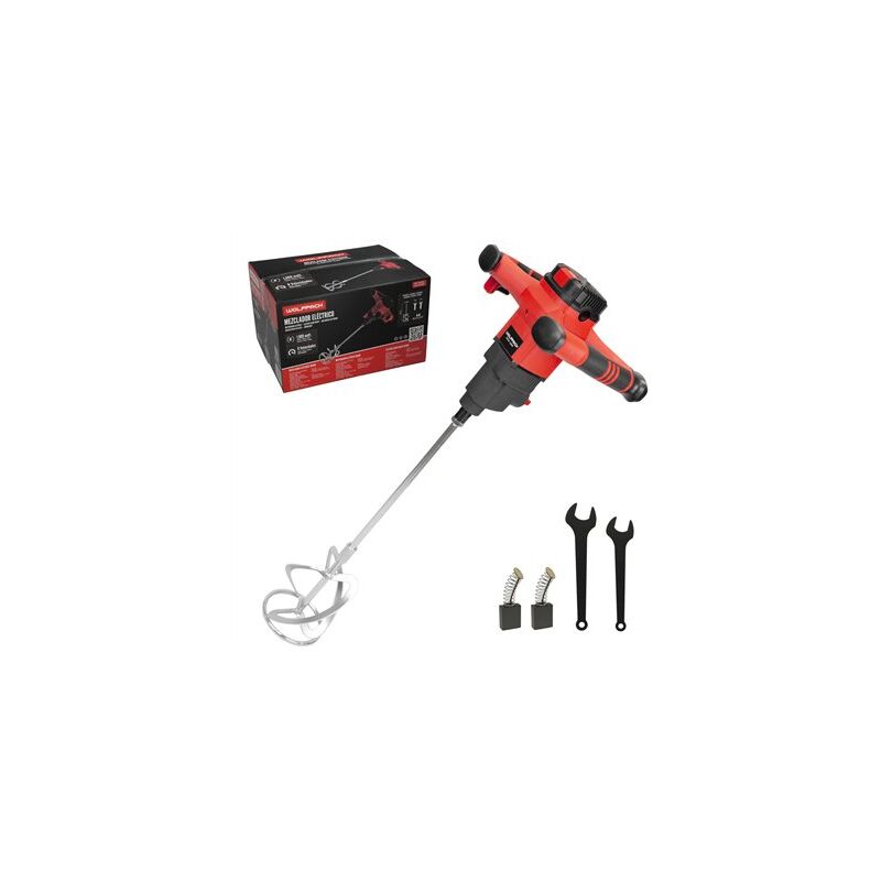 foto del prodotto miscelatore elettrico 6 velocit con variatore di potenza 1800w 240v e connettore rapido e m14, nero e rosso