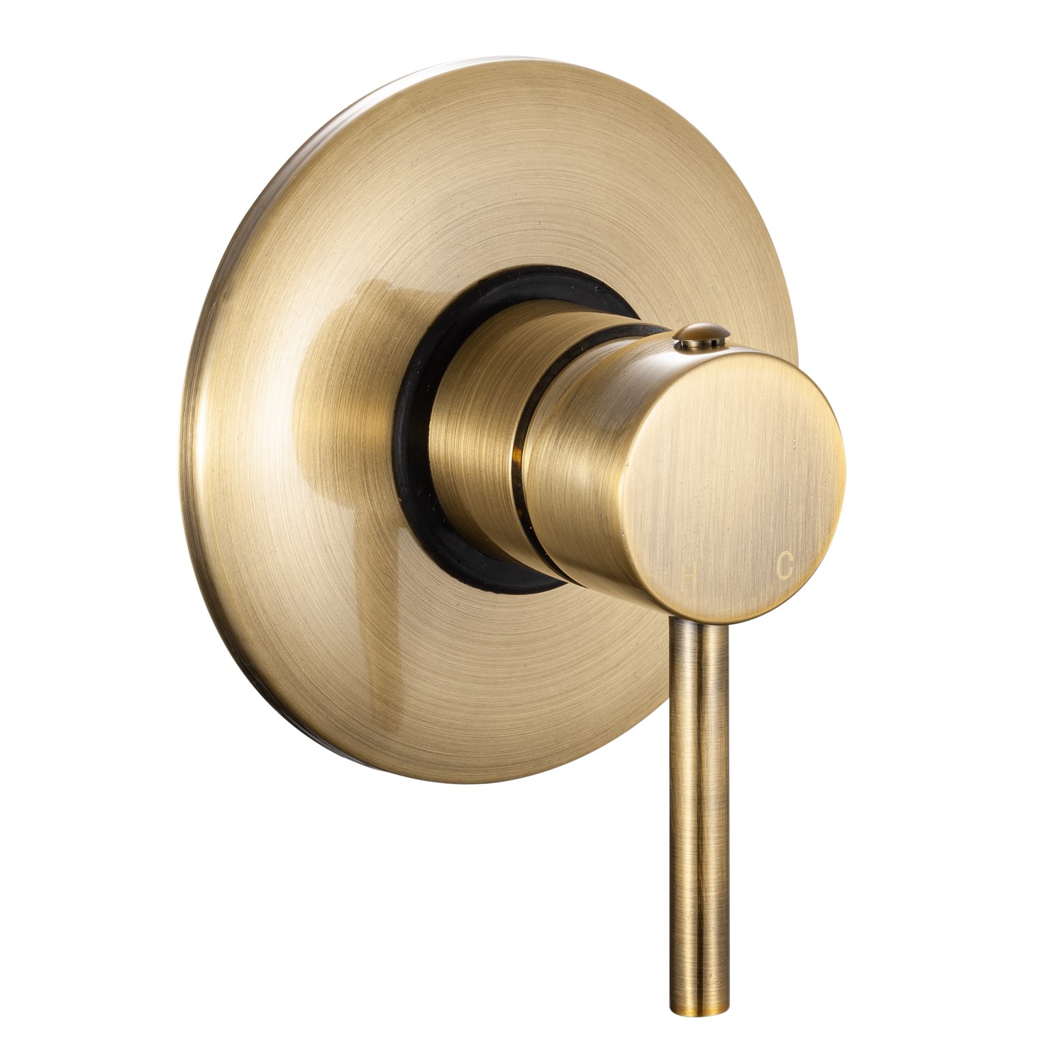 foto del prodotto miscelatore incasso ad una via ottone antico con leva monocomando mod. mm