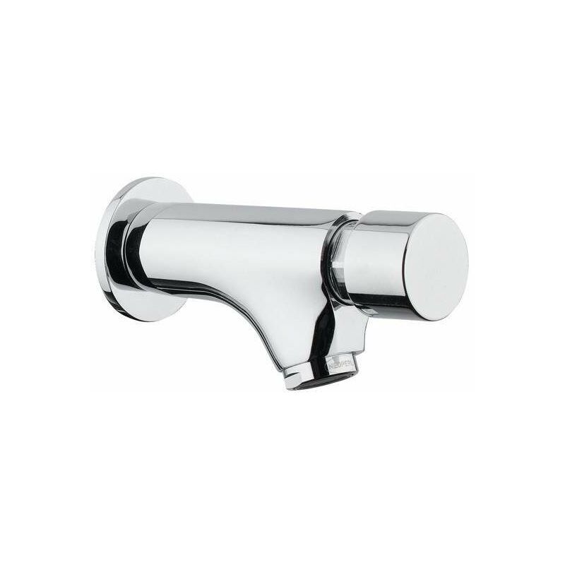 foto del prodotto miscelatore lavabo a parete temporizzato con comando a pulsante idral modern 08200 cromo